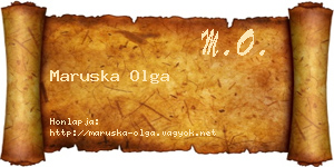 Maruska Olga névjegykártya
